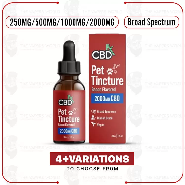 CBDFx CBD Oil for Dogs – Bacon Flavored – 500mg Medium Breeds - 500mg (Medium Breeds)