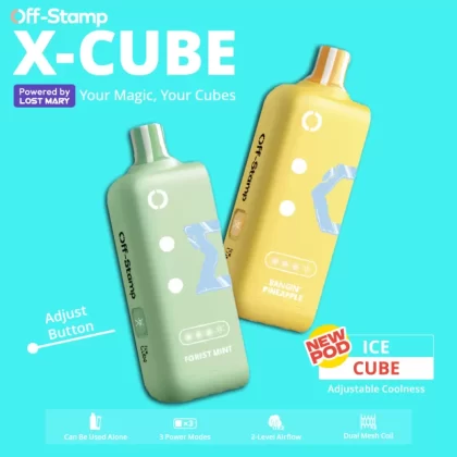 Made in Indonesia | Off-Stamp X-CUBE Ice Cube 25K Disposable POD Powered By LOST MARY – 25000 Puffs - Peach Medley