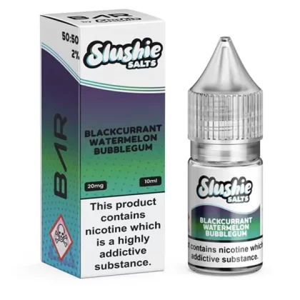 Blackcurrant Watermelon Bubblegum Slushie Bar Nic Salts E-Liquids - 20mg