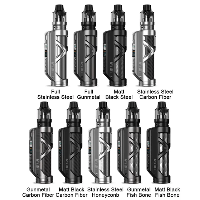 Lost Vape Cyborg Quest 100W Mod Kit - Gunmetal Carbon Fiber - Image 2