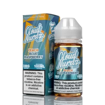 Cloud Nurdz E-Liquid Peach Blue Raspberry Iced 100ml (6mg)