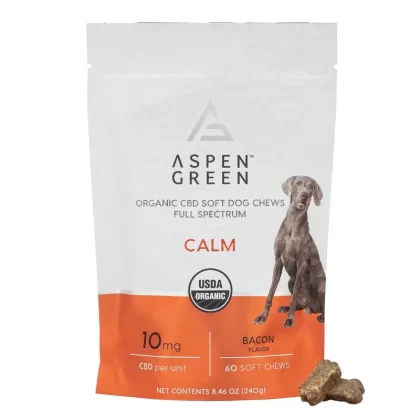 Aspen Green Calm Organic Broad Spectrum CBD Soft Dog Chews – 60 Count - Vape Store