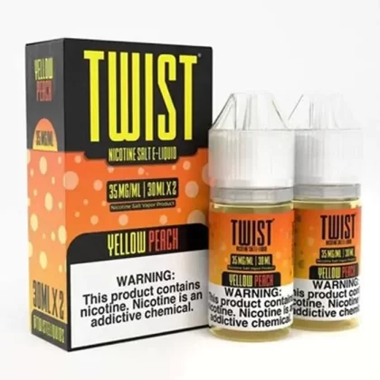 Yellow Peach (Peach Blossom Lemonade) Nicotine Salt by Twist E-Liquids - Pack Count#2 Pack~Size#30ml~Nicotine#35MG>50MG