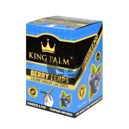 King Palm Rolls Slims Berry Terps 20 Packs of 2 - Vape Store