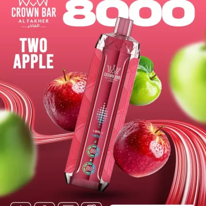 Al Fakher Crown Bar Crystal V2 8000 Two Apple