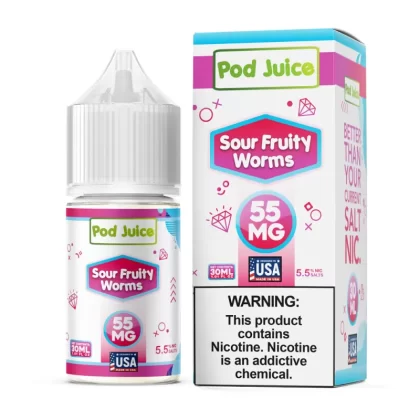 Pod Juice - Sour Fruity Worms - 30ML E-Liquid - 35MG