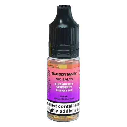 Bloody Mary Strawberry Raspberry Cherry Ice Nic Salt Vape Juice