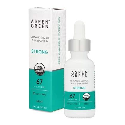 Aspen Green Strong Organic Full Spectrum CBD Oil – Mint - Ejuicewarehouse