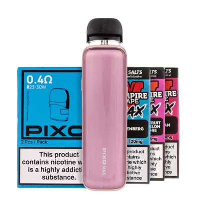 Aspire Pixo Max Pod Kit Bundle - Brushed Silver / 0.6ohm