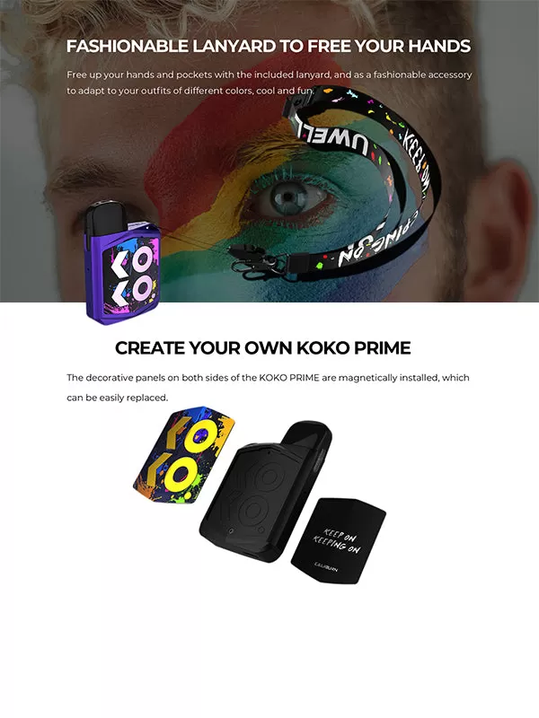 Uwell Caliburn KOKO Prime Pod Kit - Green - Nykecigs - Image 3