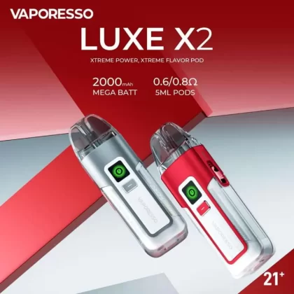 Vaporesso Luxe X2 Vape Kit - Light Pink, Night Black (58E1DB)