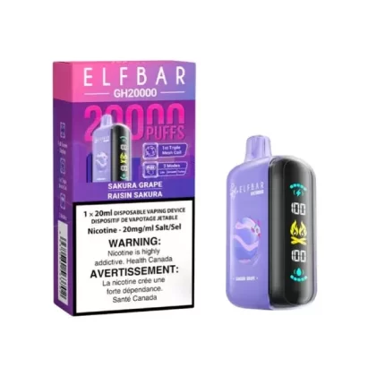 Elf Bar GH20000 Disposable Vape – 20K Puffs – Sakura Grape