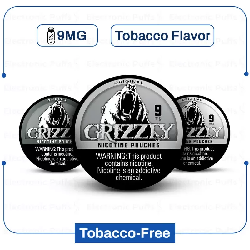 Buy Grizzly Original 9mg Nic Pouch | Electronicpuffs - Vape Store