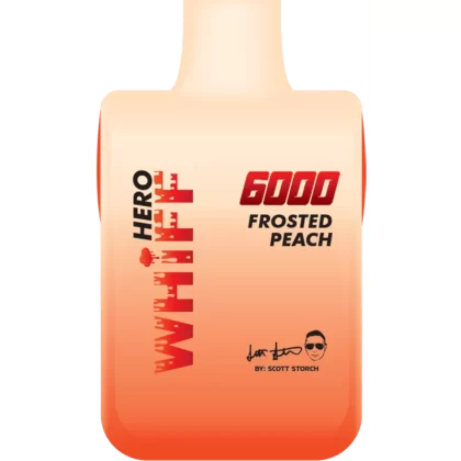 Whiff Hero by Scott Storch 6000 Puffs Vape Disposable - Frosted Peach