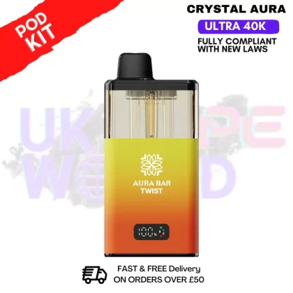 Rocky Candy Orange Crystal AURA 40K Puff Pod Kit