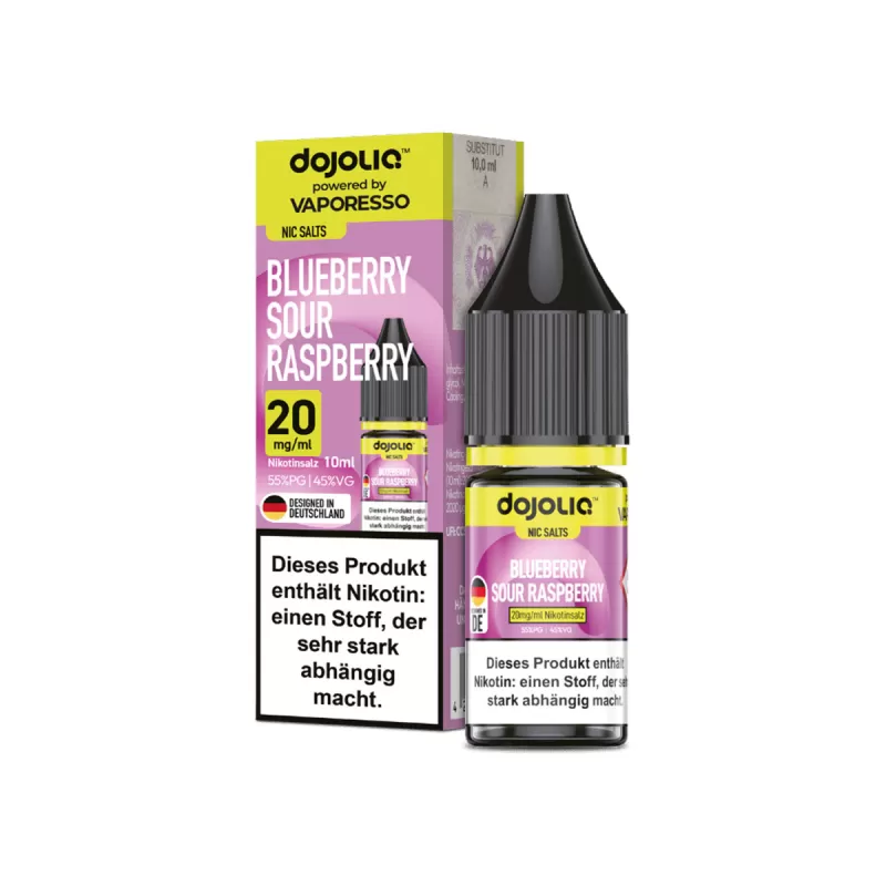Dojoliq – Blueberry Sour Raspberry 10ml - 20mg/ml, 10mg/ml; Vaporesso; Himbeere, Blaubeere - Image 3