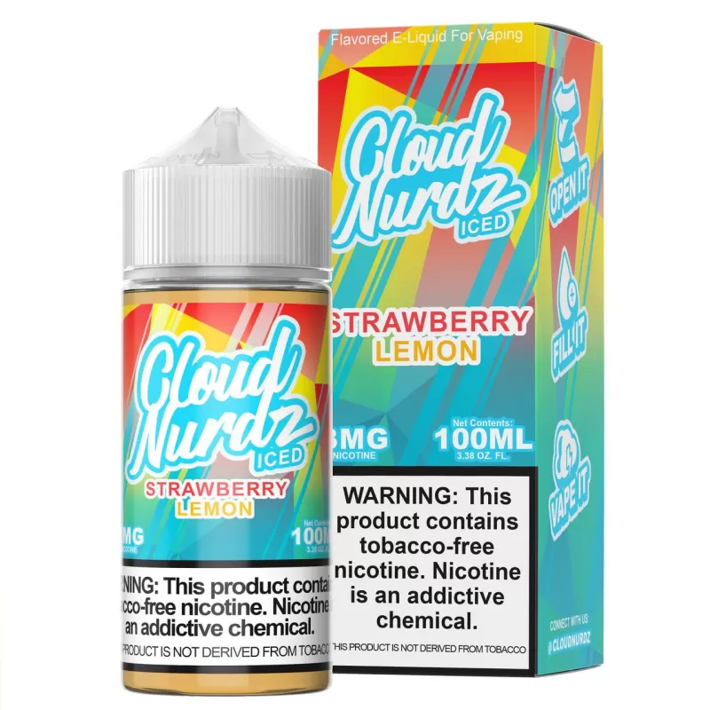 Cloud Nurdz TFN Premium E-Liquid 100ml - Peach Blue Razz / 0mg
