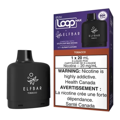 STLTH Loop Max X Elf Bar E-Liquid Pod Pack – Tobacco 20ml - Nicotine Strength#20mg/ml