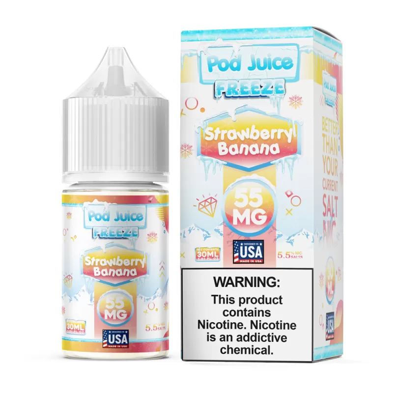 Pod Juice FREEZE - Strawberry Banana - 30ML E-Liquid - 55MG