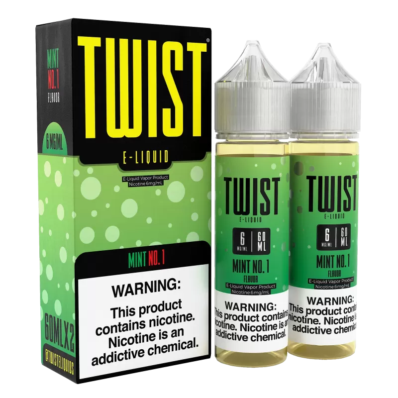 TWIST E-Liquid - Mint No.1 - 120ML E-Liquid (Twin 60ML Pack) - 0MG