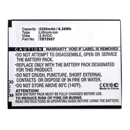 Batteries N Accessories BNA-WB-L12191 Cell Phone Battery – Li-ion, 3.8V, 2200mAh, Ultra High Capacity – Replacement for K-Touch TBT5957 Battery