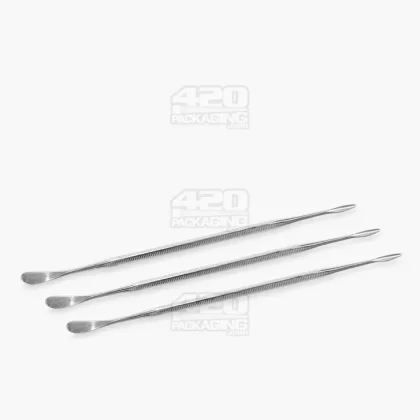 Stainless Steel Scoop & Pointed Dab Tool | 6in Long – Metal – 50 Count