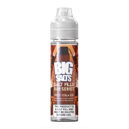 Big Salts Fizzy Cola Ice – 60ml Salt Fills E Liquid - 5mg Nic Strength Including 3 x Blue Salt Shots, 10mg Nic Strength Including 3 x Pink Salt Shots