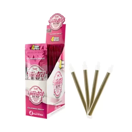 Twisted Hemp™ | Blunt Wraps | 100mm – Various Flavors – 15 Count - Style#Cali Dream>Grape Burst