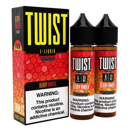 TWIST E-Liquid - Berry Amber - 120ML E-Liquid (Twin 60ML Pack) - 0MG