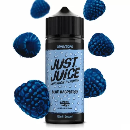 Just Juice Blue Raspberry 100ml Vape Juice - Size#0 Nic Shots>1 x 18mg Nic Shots>2 x 18mg Nic Shots