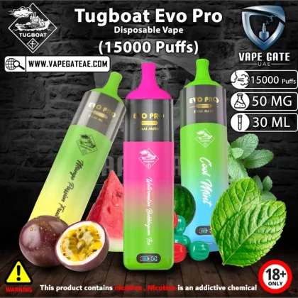 Tugboat Evo Pro Disposable Vape Device (15000 Puffs) - Berry Bomb / 50 mg