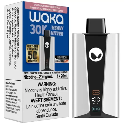 WAKA Heavy Hitter 30K Disposable Vape – Kiwi Dragonfruit Berry Ice