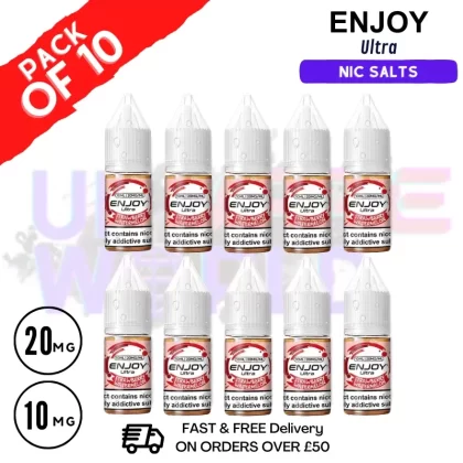 Strawberry Watermelon Enjoy Ultra 9000 Nic Salt Box Of 10