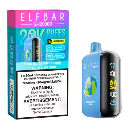 Elf Bar GH20K Disposable Vape Device – Sour Blueberry Lemon 20ml