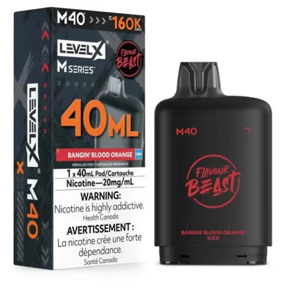 Level X - M Series 40ml 160K Pod - Bangin Blood Orange Iced, Blue Raspberry Cherry (2A1D21)