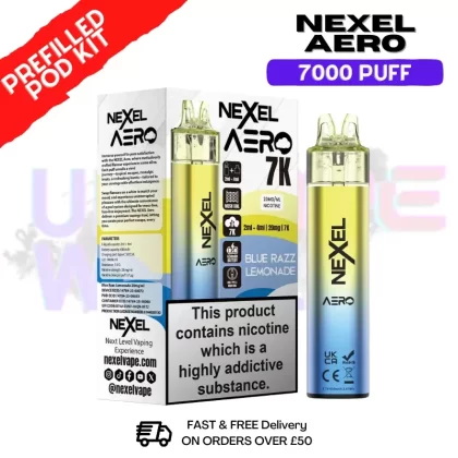 Blue Razz Lemonade Nexel 7000 Puff Pod Kit