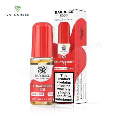 Strawberry Ice Nic Salt E-Liquid by Bar Juice 5000 - Eliquidsupply