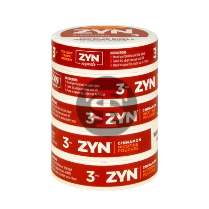 Zyn Nicotine pouches 3mg Cinnamon, 5 cans