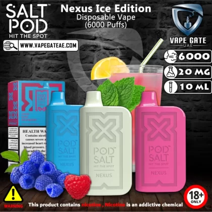 Nexus Ice Edition Disposable Vape (6000 Puffs) - Aloe Grape / 20 mg