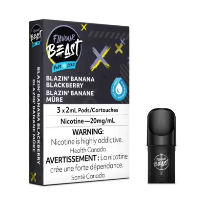 FLAVOUR BEAST PODS - Blazin' Banana Blackberry Iced / 20MG