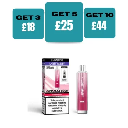 Hawcos x Lost Mary Pro Max 7000 Prefilled Pod Kit - £7.99 or 3 for £20 - Pineapple Ice