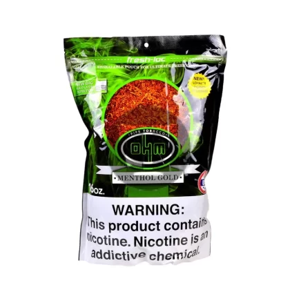 OHM Menthol Gold (Mild Mint) Pipe Tobacco 16 oz. Bag