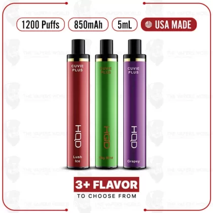 HQD Cuvie Plus 1200 Puffs Disposable – USA Made - Thevapersworld