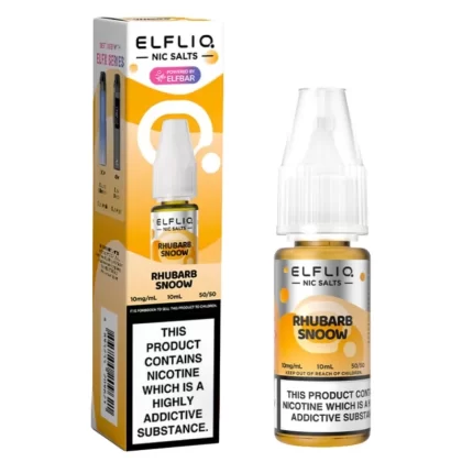 Rhubarb Snoow Nic Salt E-Liquid by Elf Bar Elfliq (10ml)