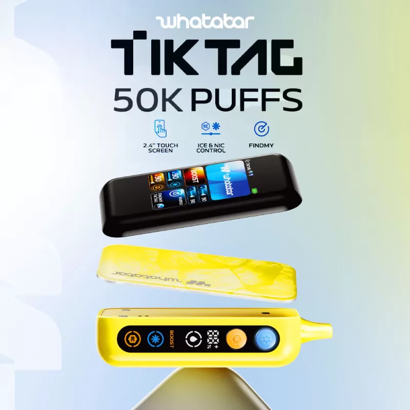 whatabar TIK TAG 50K Puff Disposable Device - 50000 Puffs