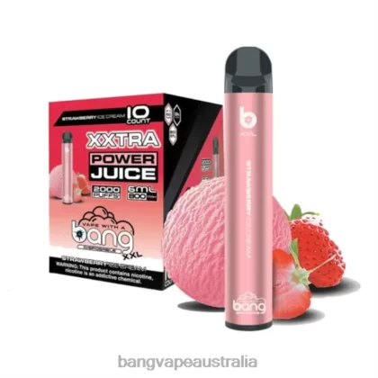 Bang Vape XXL 2000 puffs 6006N23 Strawberry Ice Cream – Vape Gang Disposables - Bangvapeaustralia