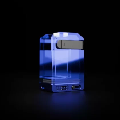 CRYPT V2 BORO TANK (BLUE) – Vaperz Cloud - Weight#1 oz~Dimensions#3 × 3 × 1 in (542E7D)