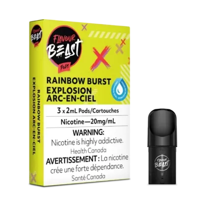 FLAVOUR BEAST PODS – FLIPPIN FRUIT FLASH (RAINBOW BURST)