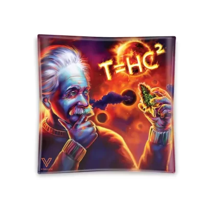 V Syndicate T=HC2 Einstein Solar Diesel Square Glass Ashtray – 4.5in - Ejuicewarehouse