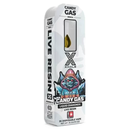 Xhale Live Resin THCa Liquid Diamonds Disposable 2g - strain#Candy Gas>True OG>Super Silver Haze>White Cherry Gelato